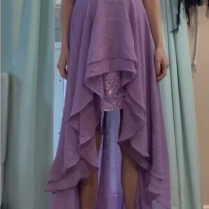 Dancing Queen Strapless Purple Dress